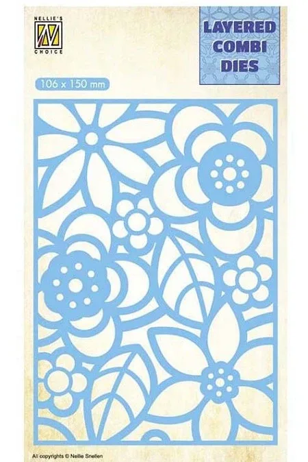 Nellie's Choice Sjabloon mal/kaart bloemen 2b