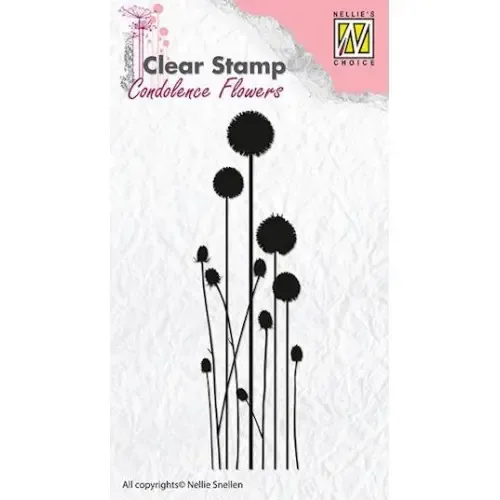 Clear stamp Nellie choice condolence flower 3