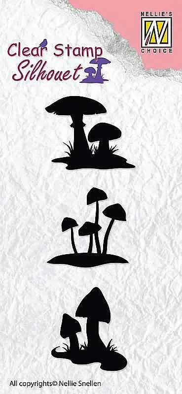 Clear stamp Nellie choice silhouette paddenstoel