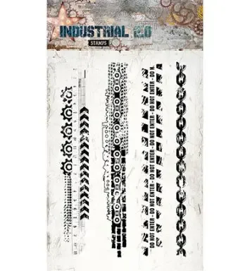 Clear stamp Studio Light randen indrustieel