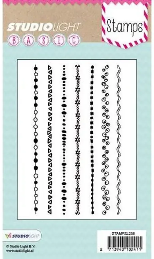 Clear stamp Studio Light randen slingerpatronen