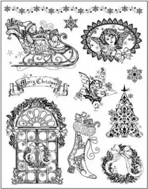 Clear stamp Viva Kerstfiguren nostalgiek
