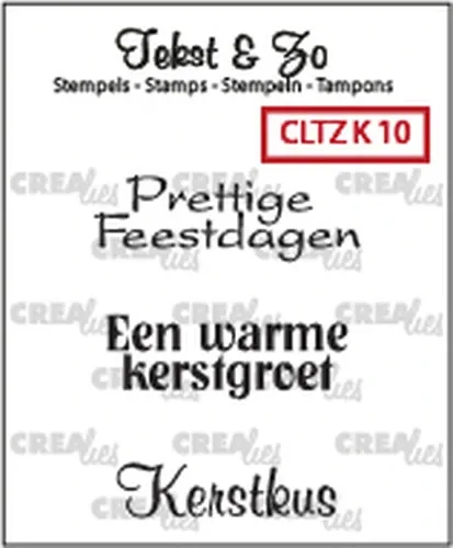 Crealies Clear stamp Tekst K10