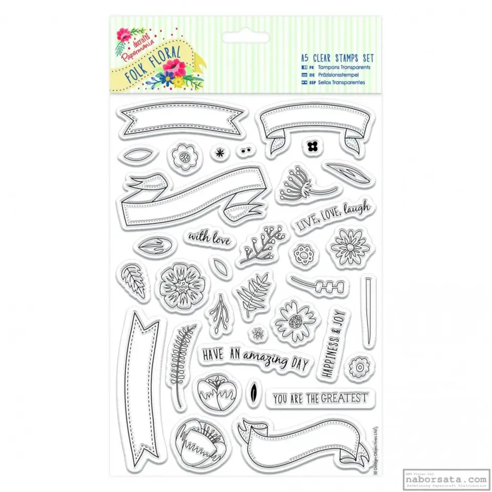 Folk Floral Clearstamp A5 Natuur