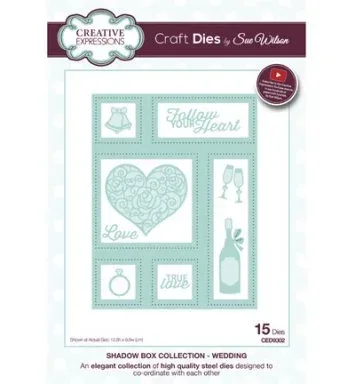 Creative Expressions Die The Shadow Box Collection Wedding