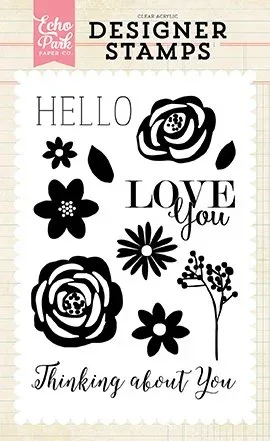 Echo Park Clear stamp THinking about you