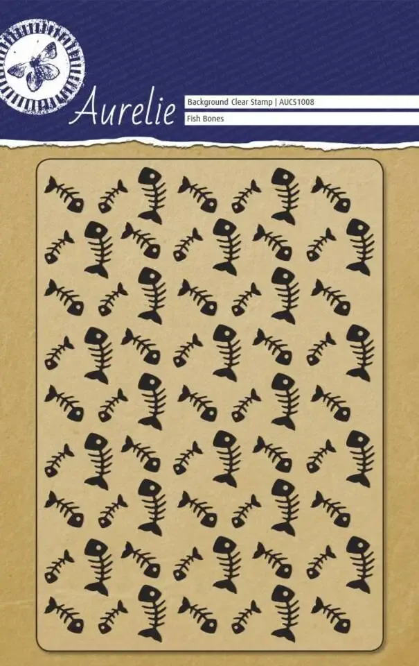 Aurelie clearstamp fish bones background