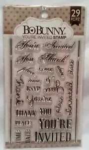 Bo Bunny Clear stamp You're invited