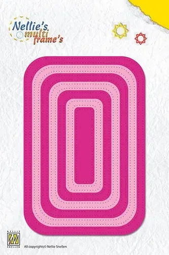 Nellie's Choice - Multi frame die Straight Dotted Rectangle