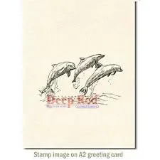Deep Red Cling stamp dolfijnen