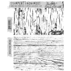 Tim Holtz Cling stamp Birch & Pine