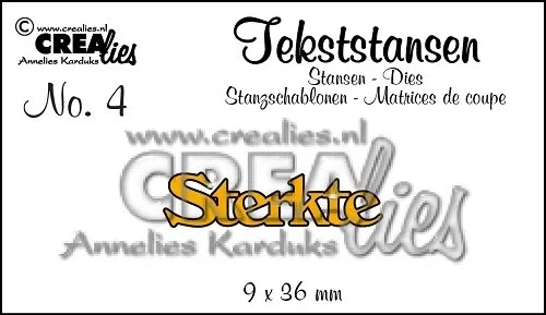Crealies Tekststans Sterkte
