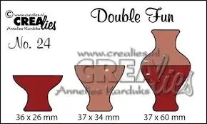 Crealies double fun Vaas 2