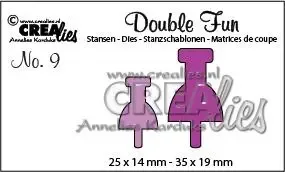 Crealies double fun Pins