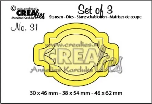 Crealies - Set of 3 labels 31