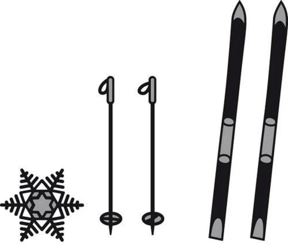 Marianne Design Craftables Skis and snowflakes