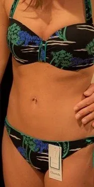 Chantelle Eclipse  voorgevormde bikini in zwart en groen