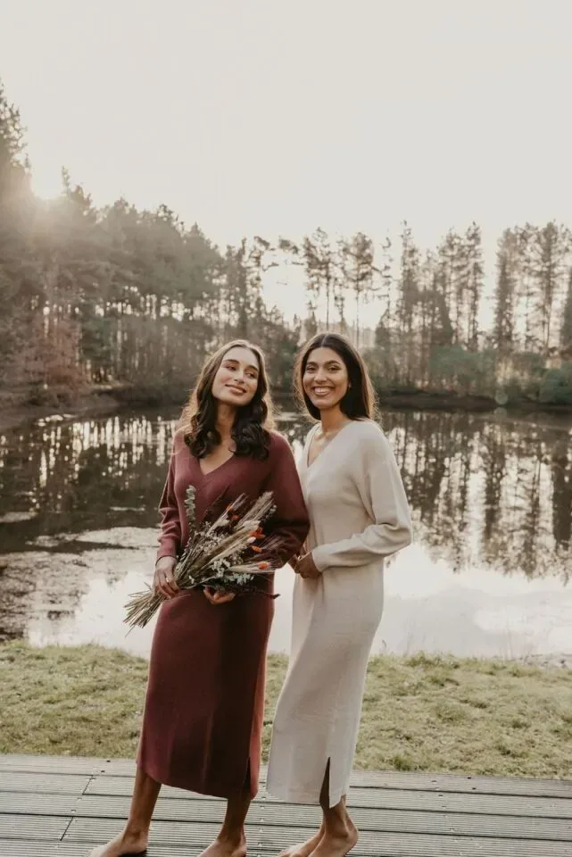 Alice et Maman Coralie homedress in bordeauxrood