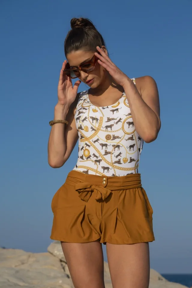 Ocean Couture London voorgevormd badpak met dierenprint