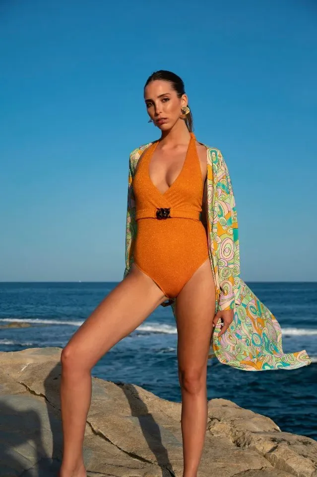 Ocean Couture Bond Onepiece badpak in coral