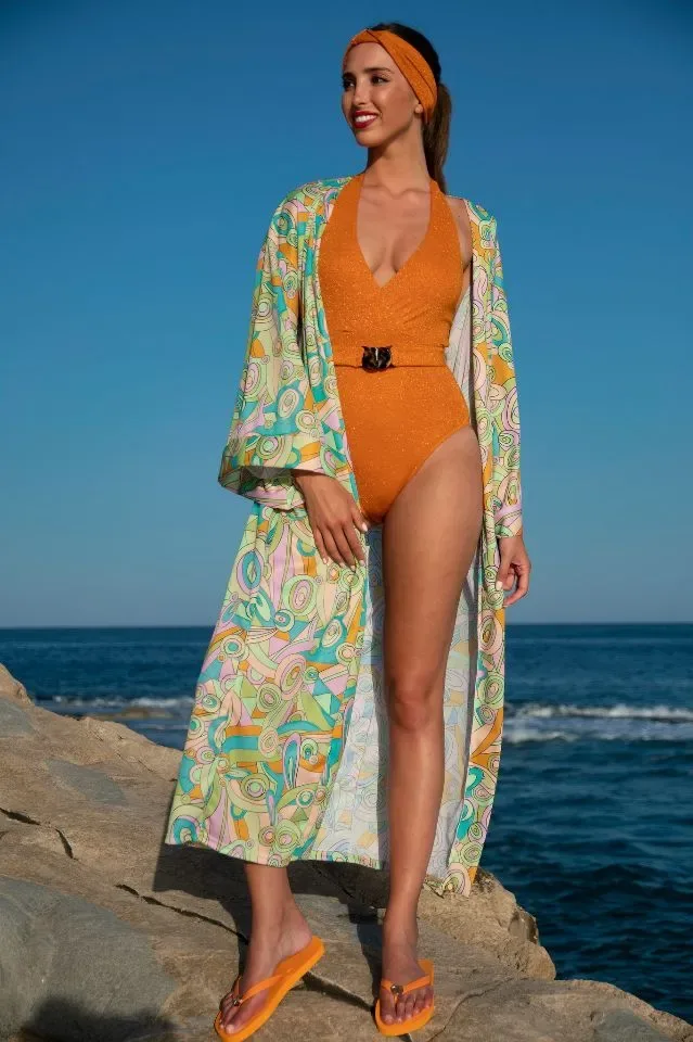 Ocean Couture Bond Onepiece badpak in coral