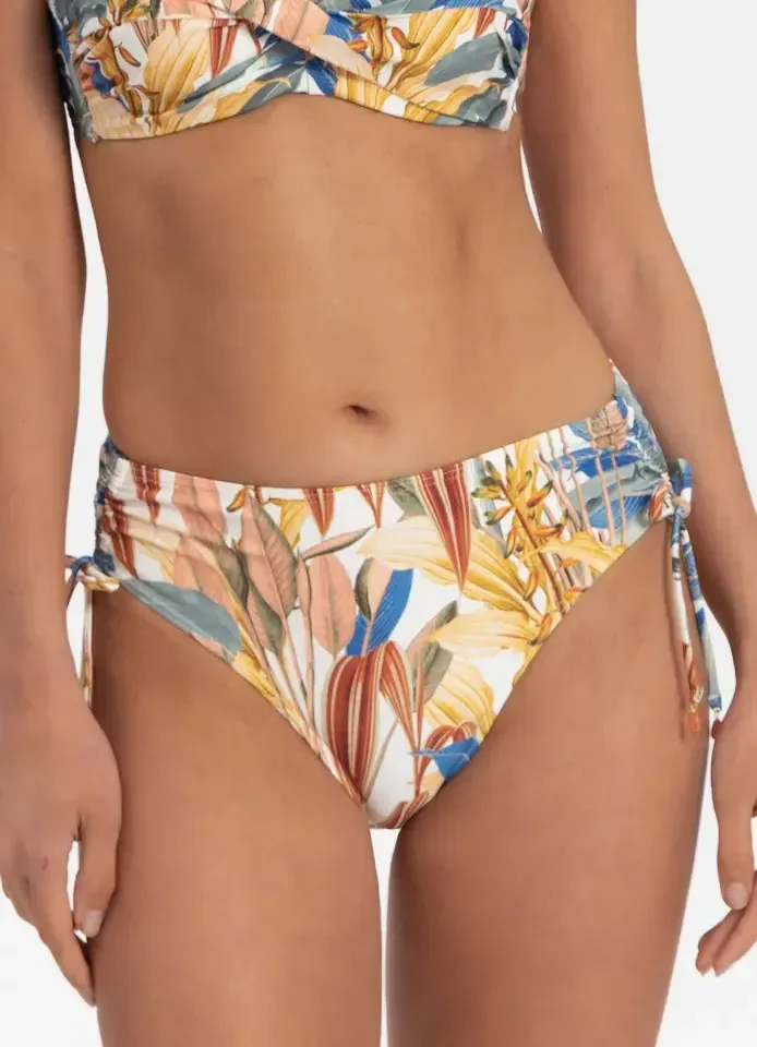 Cyell TropCatch strapless bikini in multicolore print