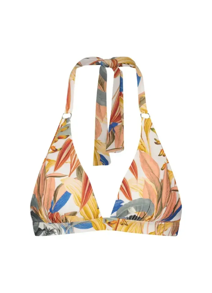 Cyell Tropical Catch voorgevormde triangel bikini in multicolore print