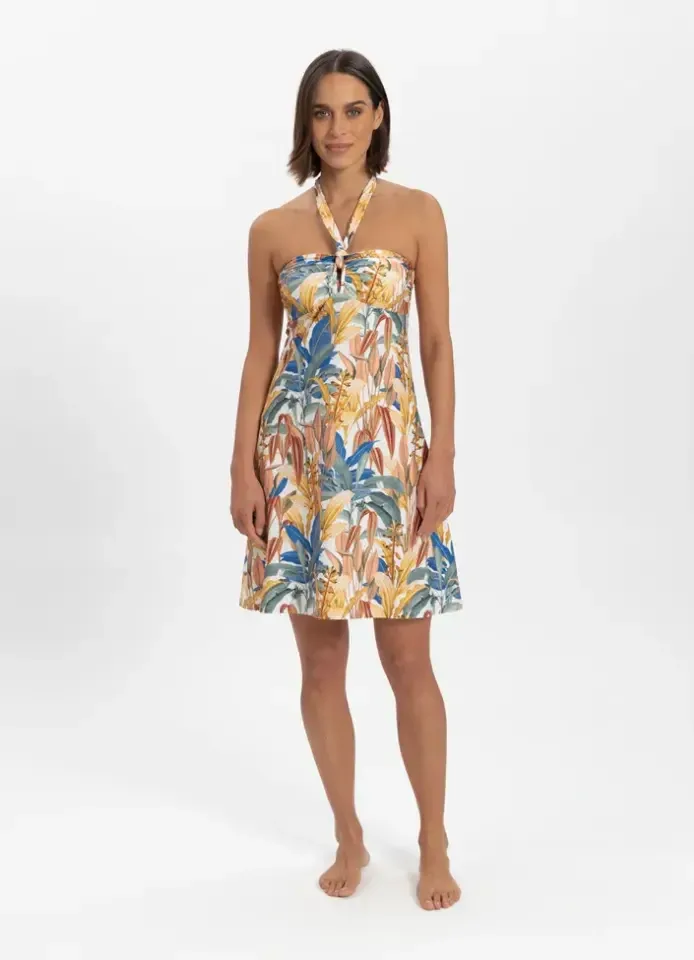 Cyell Tropical Catch strandjurk in multicolore print