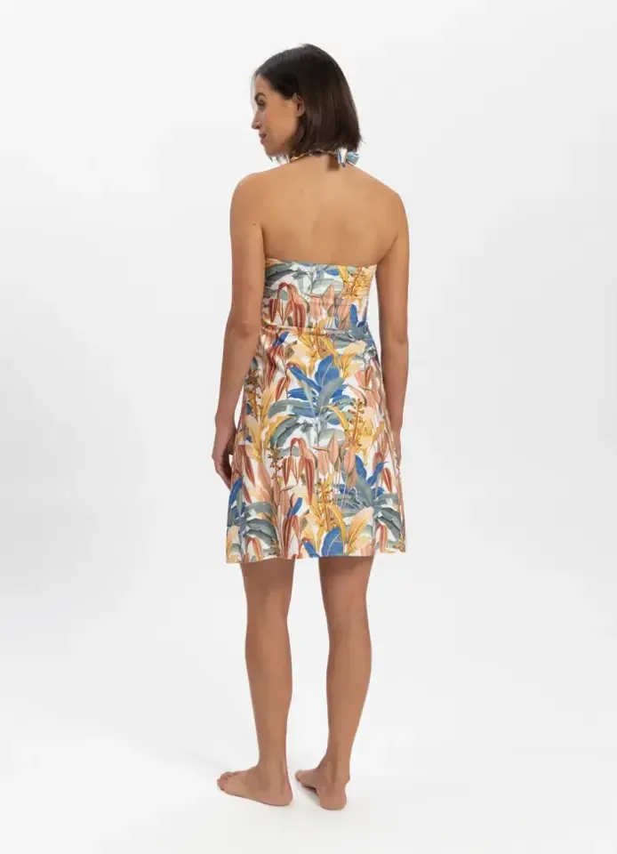 Cyell Tropical Catch strandjurk in multicolore print