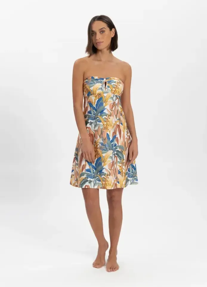 Cyell Tropical Catch strandjurk in multicolore print
