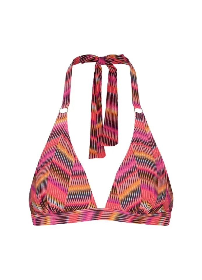 Cyell Optic Illusion voorgevormde triangel bikini in roos