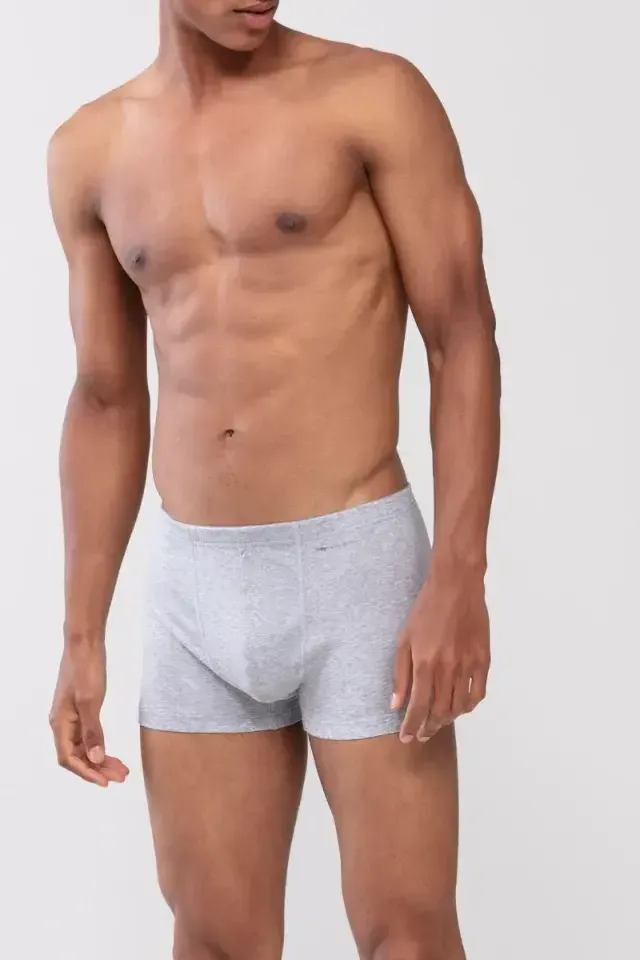 Mey Casual Coton herenshort in grijs melange