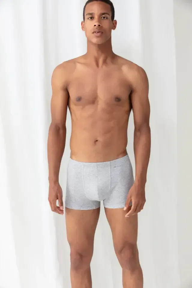 Mey Casual Coton herenshort in grijs melange