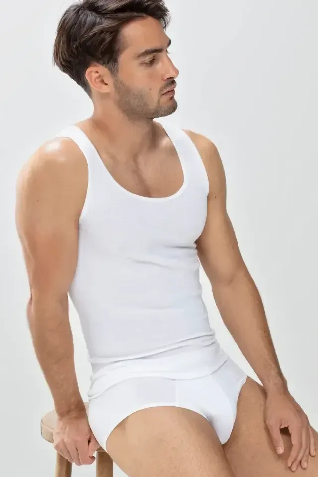 Mey Casual Cotton herenonderhemdje in wit