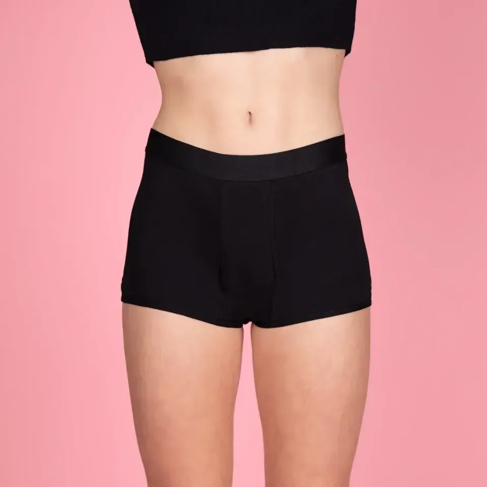 Moi et Marie Nikki menstruatie dagboxershort in zwart