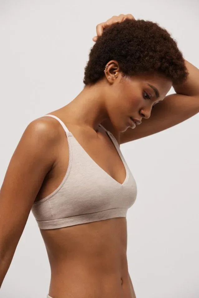 Ysabel Mora Organic Collection katoenen bralette in beige