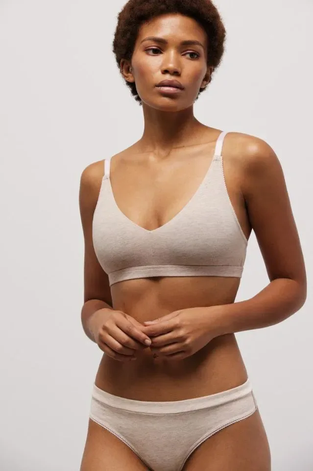 Ysabel Mora Organic Collection katoenen bralette in beige