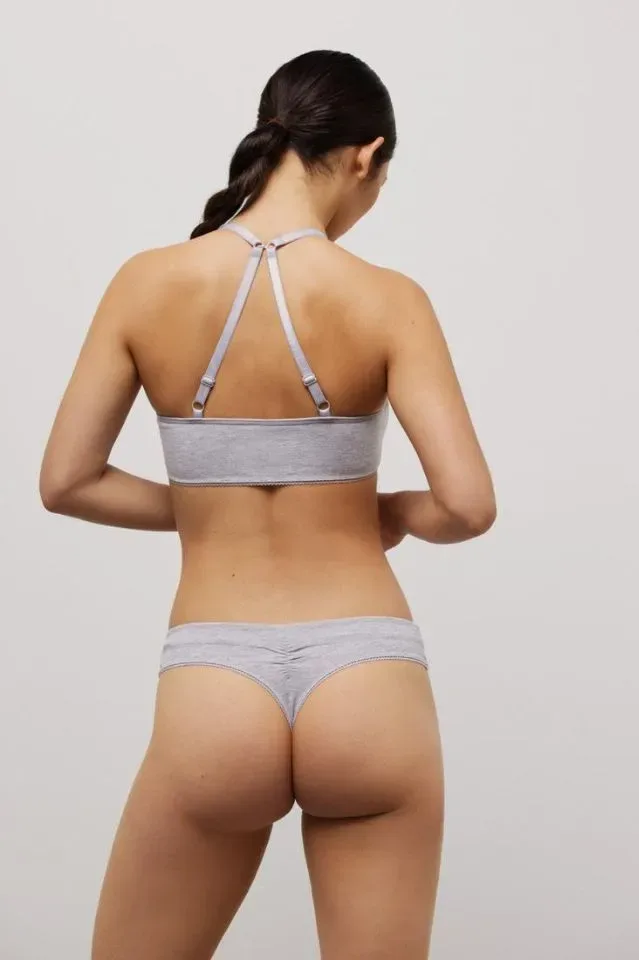 Ysabel Mora Organic Collection katoenen top in grijs