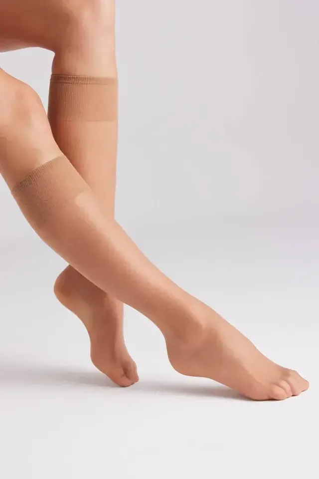 Ysabel Mora 2-pack nylonkousen in huidskleur