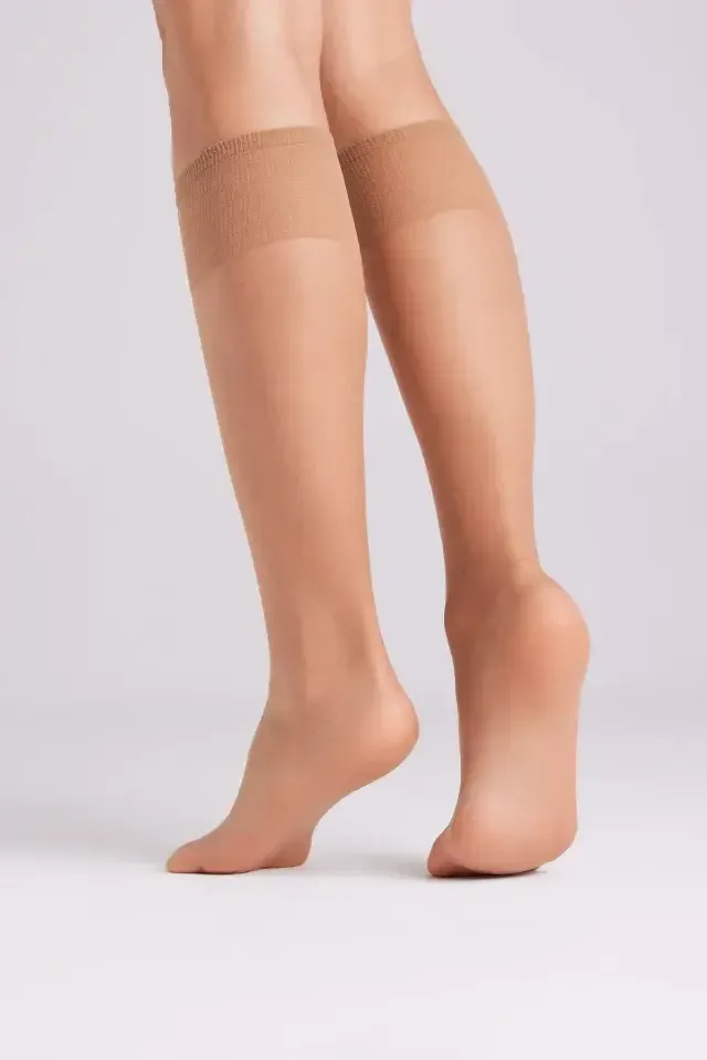 Ysabel Mora 2-pack nylonkousen in huidskleur