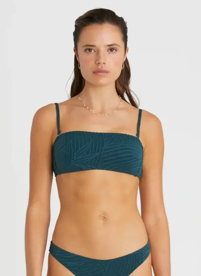 Heaven Lelie & Phoebe strapless bandeau-bikini in donkergroen