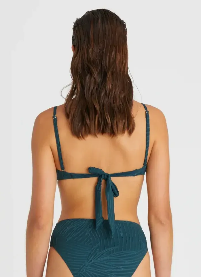Heaven Lelie & Phoebe strapless bandeau-bikini in donkergroen
