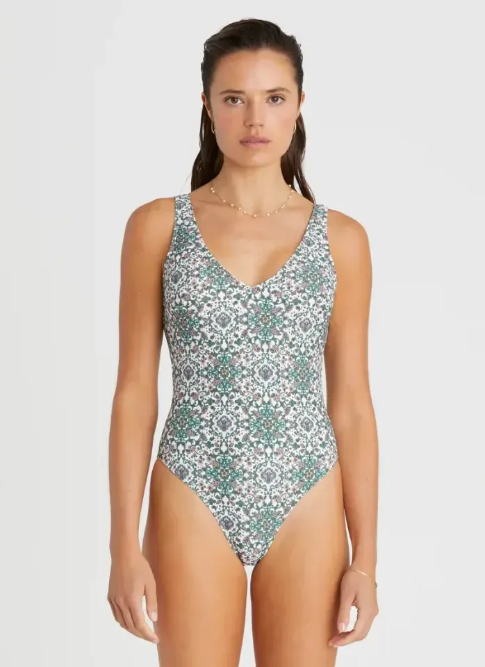 Heaven Aubrey badpak met groene print