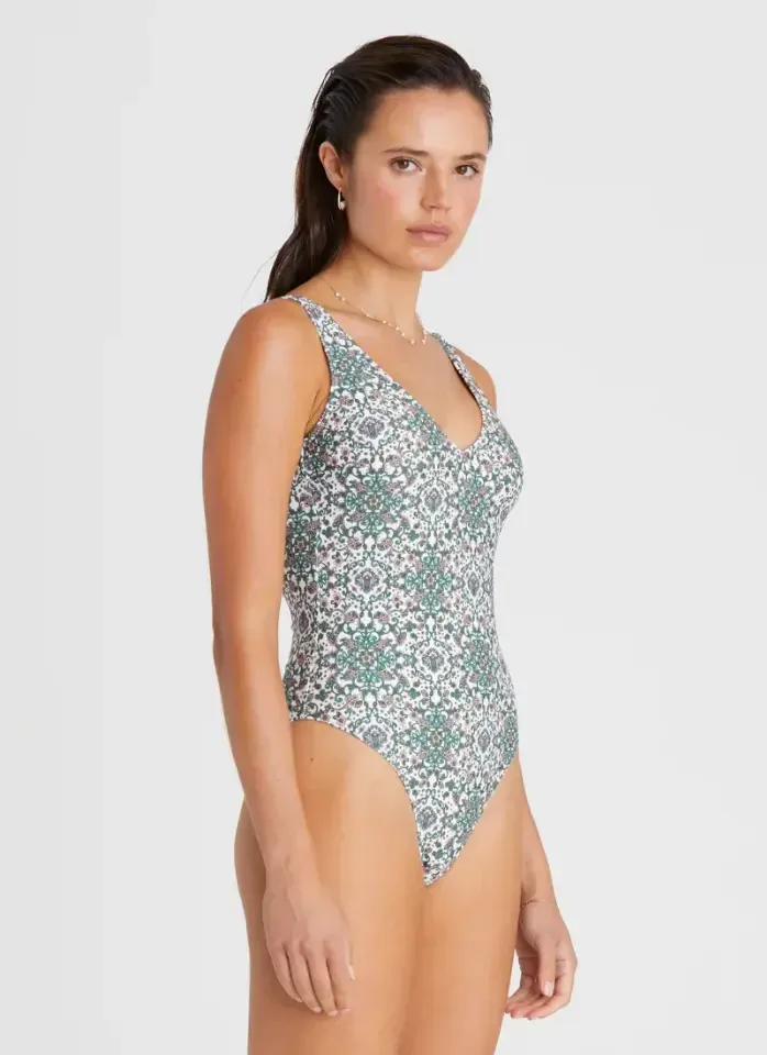 Heaven Aubrey badpak met groene print