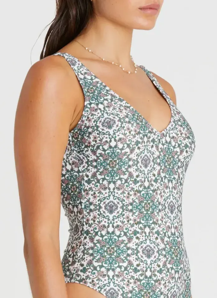 Heaven Aubrey badpak met groene print