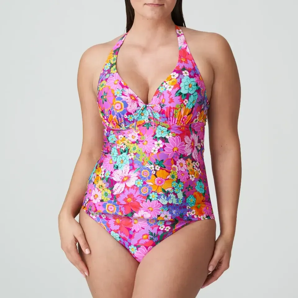 Prima Donna Swim Najac tankini in roze met bloemenprint