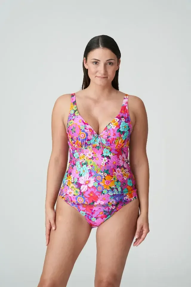 Prima Donna Swim Najac tankini in roze met bloemenprint