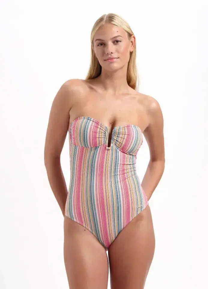 Cyell Color Dash gestreept strapless badpak