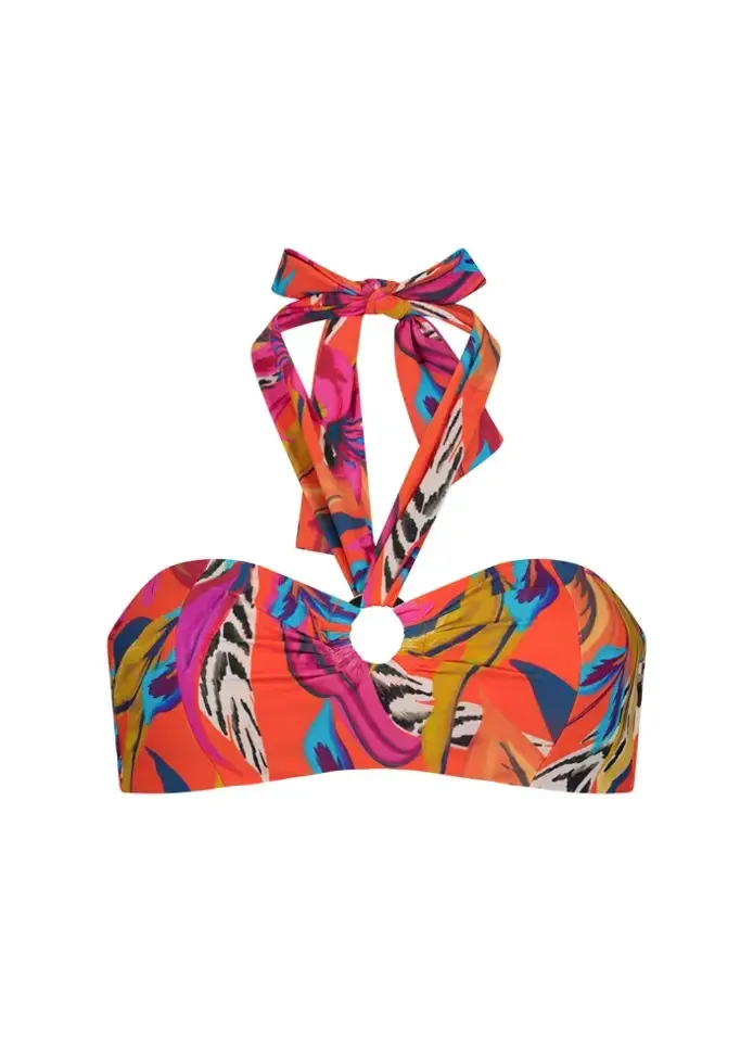 Cyell Bora Bora strapless bikini in oranje