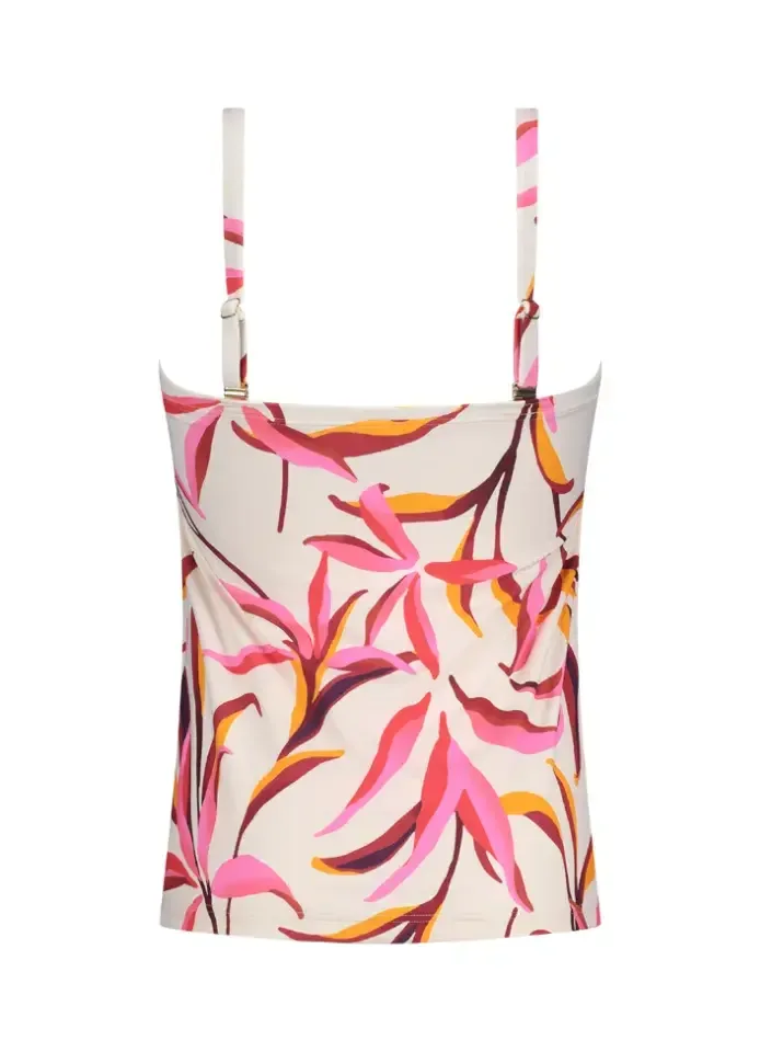 Cyell Japanese Floral tankini in ivoor en roze